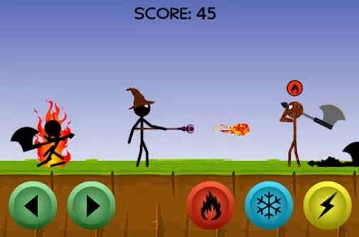 Gameplay screenshot from stickman wizard for Android