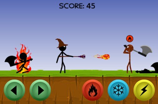 Gameplay screenshot from stickman wizard for Android