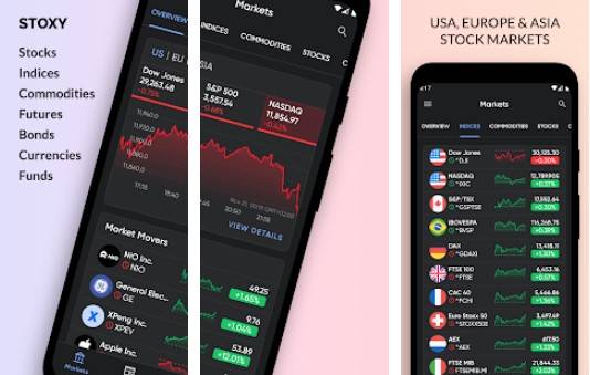 Gameplay screenshot from stoxy pro Stock market finance investment news for Android