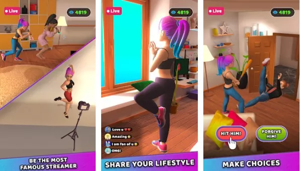Gameplay screenshot from streamer life for Android