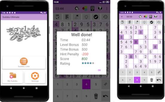 Gameplay screenshot from sudoku ultimate for Android