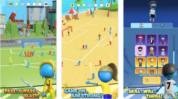 Gameplay screenshot from super goal soccer stickman for Android