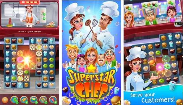  Superstar Chef - Match 3 Games
