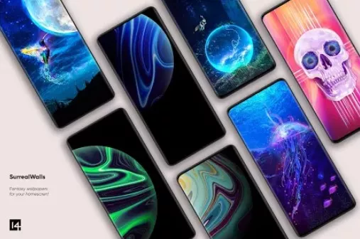 Gameplay screenshot from surreal walls fantasy wallpapers for Android
