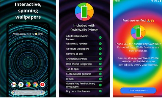 Gameplay screenshot from swirlwalls prime for Android