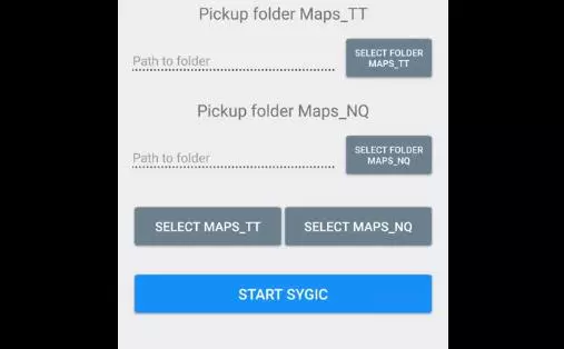Gameplay screenshot from sygic maps selector for Android
