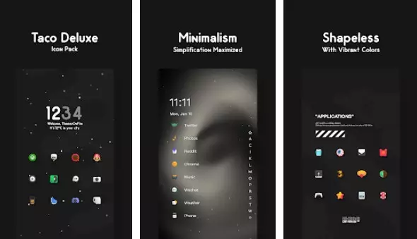Gameplay screenshot from taco deluxe icon pack for Android