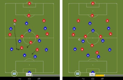 Gameplay screenshot from tactic board soccer for Android