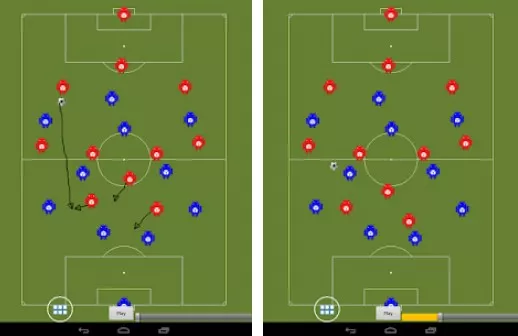 Gameplay screenshot from tactic board soccer for Android