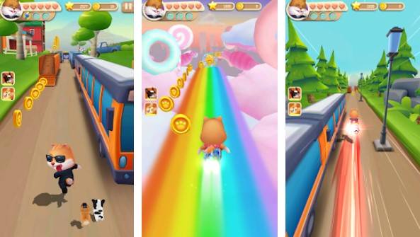 Gameplay screenshot from talking pet gold run on the run for Android