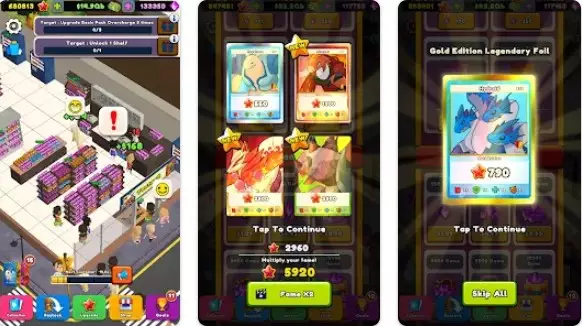 Gameplay screenshot from tcg card shop tycoon simulator for Android