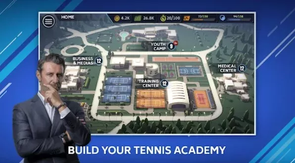Gameplay screenshot from tennis manager mobile for Android