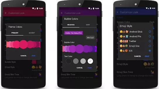Gameplay screenshot from textra sms for Android