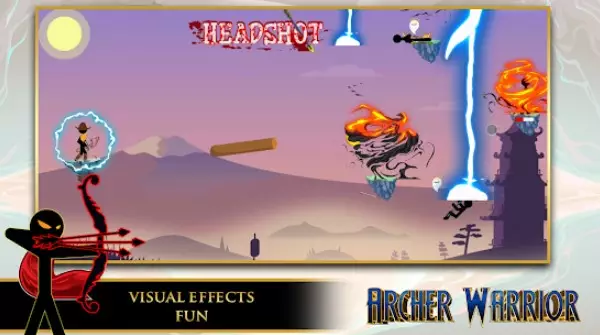 Gameplay screenshot from the archer warrior for Android