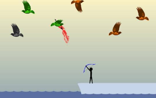 Gameplay screenshot from the archers 3 bird slaughter for Android