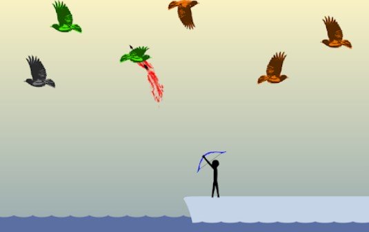 Gameplay screenshot from the archers 3 bird slaughter for Android