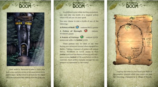 Gameplay screenshot from the forest  of doom for Android