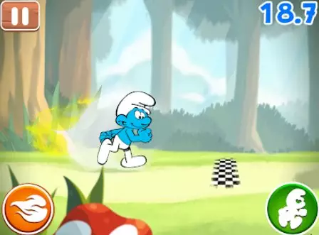 Gameplay screenshot from the smurf games for Android
