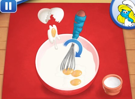 Gameplay screenshot from the smurfs bakery for Android