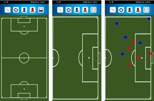 Gameplay screenshot from the soccer board for Android