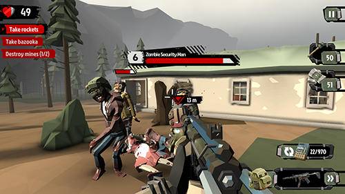 Gameplay screenshot from the walking zombie 2 zombie shooter for Android