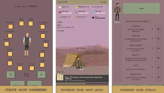 Gameplay screenshot from the wanderer a post apocalyptic survival for Android
