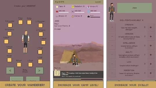 Gameplay screenshot from the wanderer a post apocalyptic survival for Android