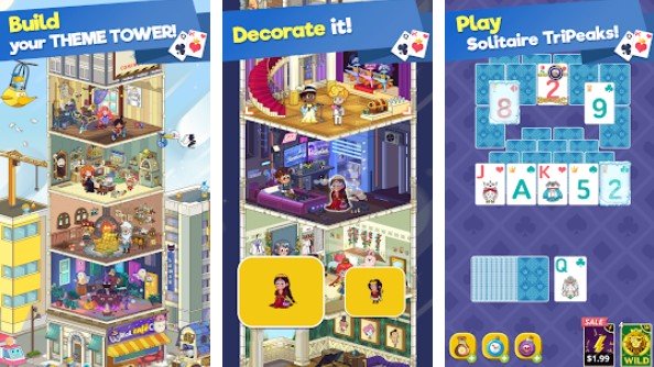 Gameplay screenshot from theme solitaire tripeaks tri tower pv for Android