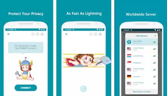 Gameplay screenshot from thunder vpn fast safe vpn for Android