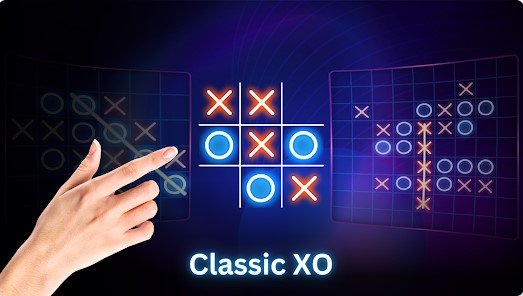 Gameplay screenshot from tic tac toe 2 player xo game for Android
