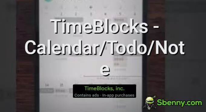  TimeBlocks -Calendar/Todo/Not