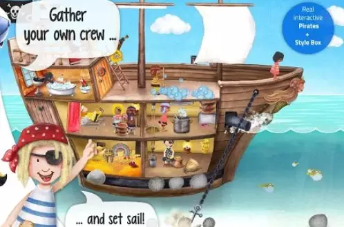 Gameplay screenshot from tiny pirates kids activity book for Android
