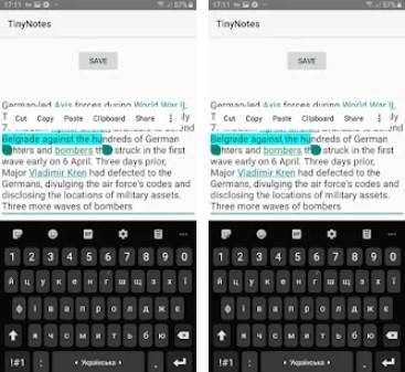 Gameplay screenshot from tinynotes quick simple small for Android