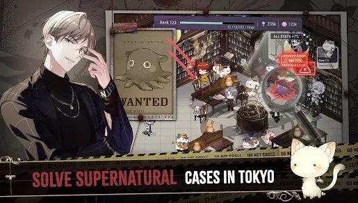 Gameplay screenshot from tokyo debunker anime romance for Android