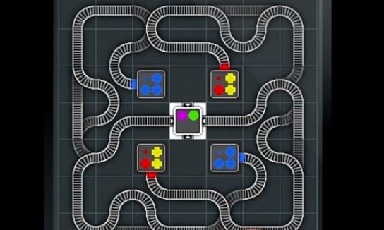 Gameplay screenshot from trainyard for Android