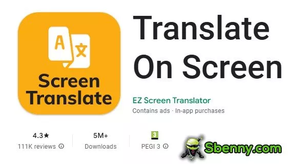 translate on screen