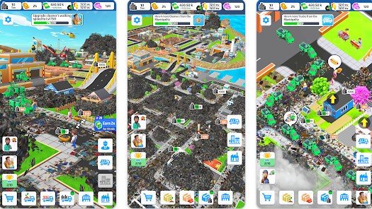 Gameplay screenshot from trash tycoon idle business for Android