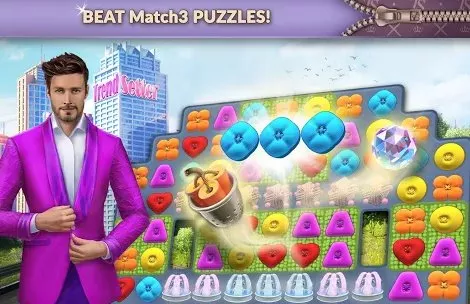 Gameplay screenshot from trendsetter match 3 puzzle for Android