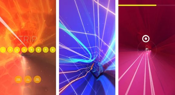 Gameplay screenshot from trip music rhythm cardboard vr for Android