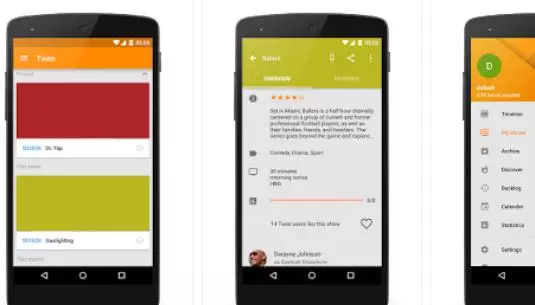 Gameplay screenshot from twee keep track of tv series for Android