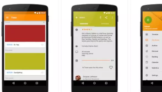 Gameplay screenshot from twee keep track of tv series for Android