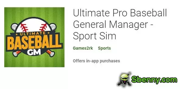 ultimate pro baseball general manager sport sim