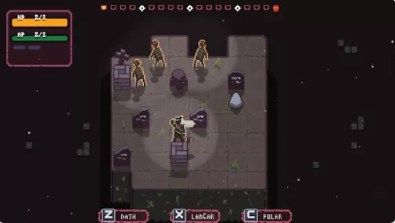 Gameplay screenshot from undergrave tactical roguelike for Android