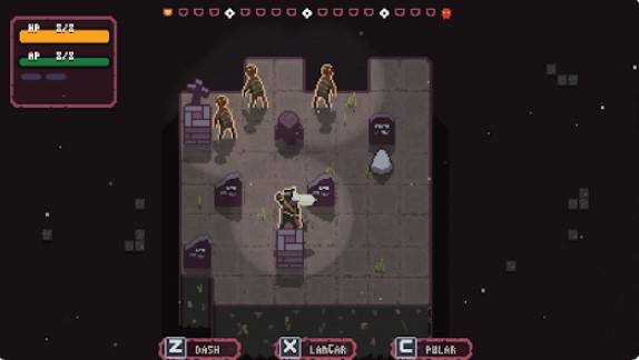 Gameplay screenshot from undergrave tactical roguelike for Android