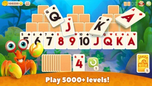Gameplay screenshot from undersea solitaire tripeaks for Android