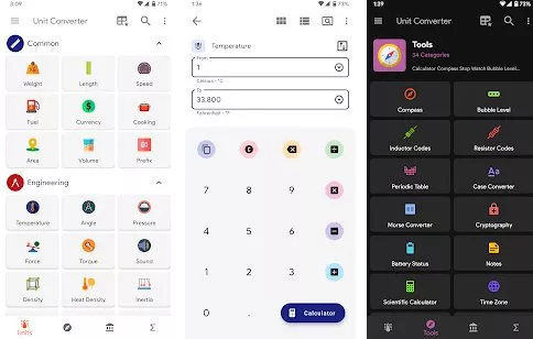 Gameplay screenshot from unit converter2 for Android