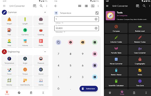 Gameplay screenshot from unit converter2 for Android