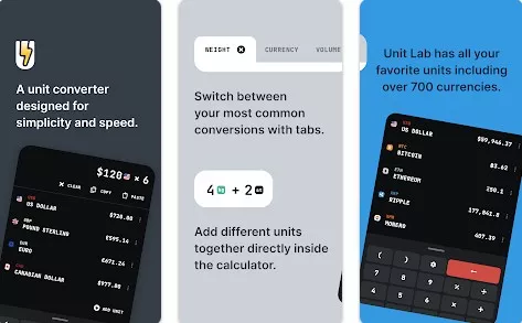 Gameplay screenshot from unit lab converter calculator for Android