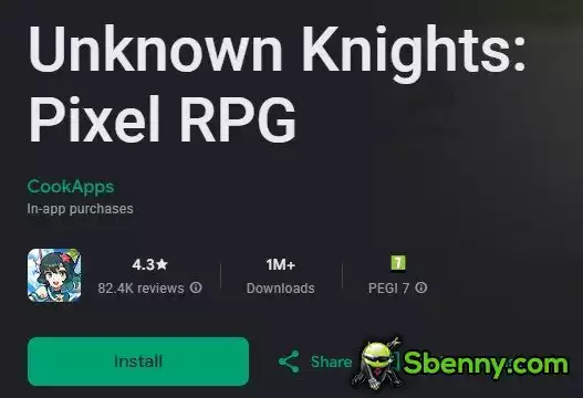 unknown knights pixel rpg