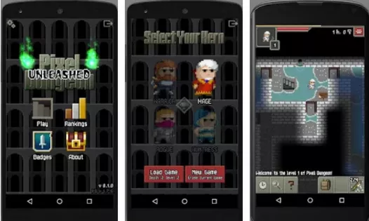 Gameplay screenshot from unleashed pixel dungeon for Android